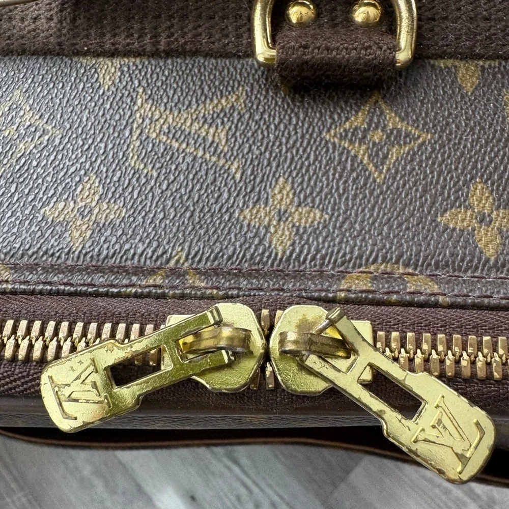 Louis Vuitton Brown and Tan Monogram Suitcase